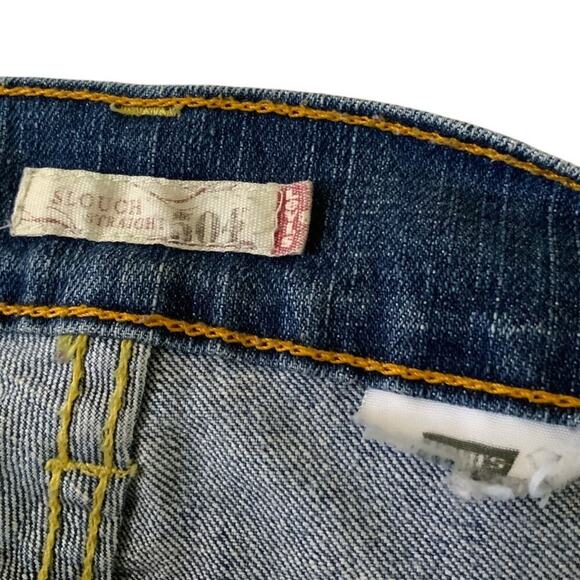Levis 504 Red Tab Jeans Womens 14 Slouch Straight Leg Mid Wash Streetwear Denim - Picture 9 of 9